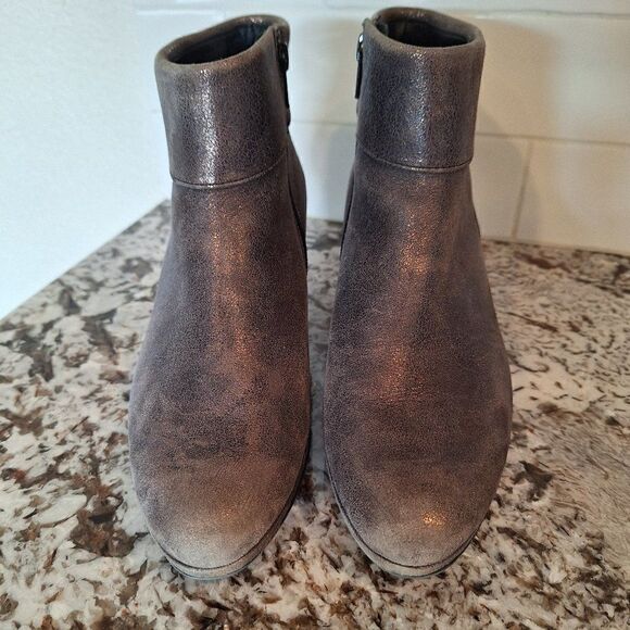 Paul Green‎ Ankle Boots Gray Metallic color size 6UK/8.5 US - Picture 1 of 8